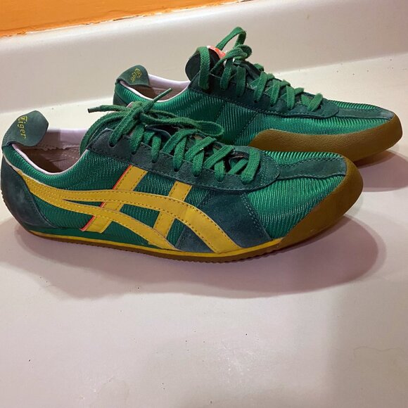 Onitsuka Tiger by Asics Other - COPY - ONITSUKA TIGER OASICS Vintage Retro Green Yellow Men's Sneakers SIZE 9.5